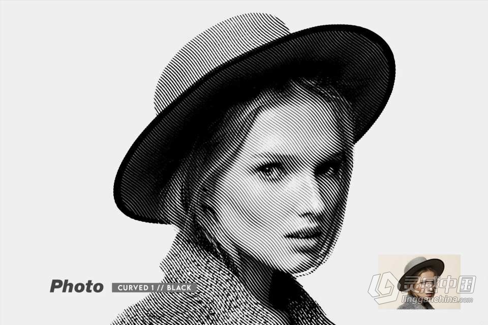 PSD样式模板-雕版印刷复古半色调照片特效PSD模板 Halftone FX – PSD Press Effects  灵感中国网 www.lingganchina.com