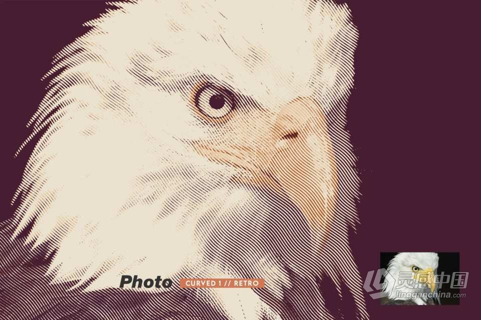 PSD样式模板-雕版印刷复古半色调照片特效PSD模板 Halftone FX – PSD Press Effects  灵感中国网 www.lingganchina.com