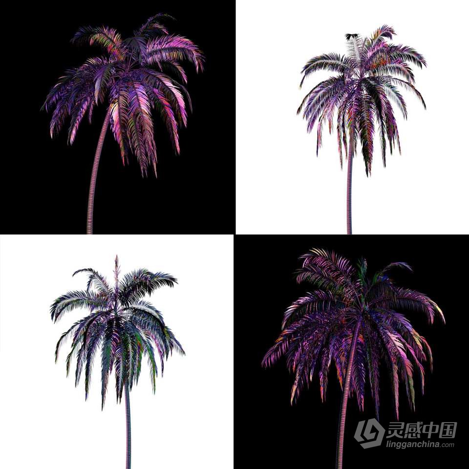 105张复古蒸汽波3D渐变条纹抽象艺术图形元素PNG设计素材 Retro Elements Pack  灵感中国网 www.lingganchina.com