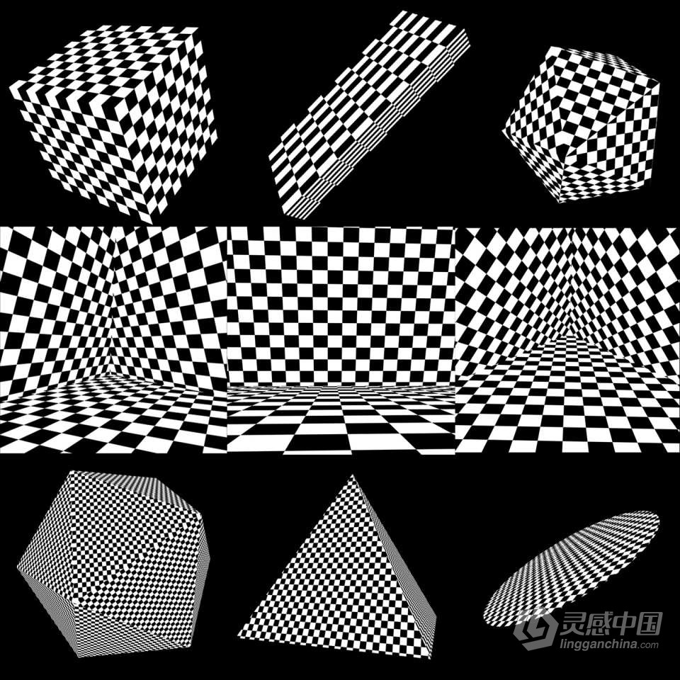 105张复古蒸汽波3D渐变条纹抽象艺术图形元素PNG设计素材 Retro Elements Pack  灵感中国网 www.lingganchina.com