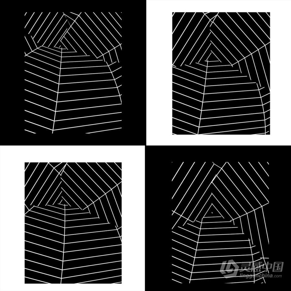 105张复古蒸汽波3D渐变条纹抽象艺术图形元素PNG设计素材 Retro Elements Pack  灵感中国网 www.lingganchina.com