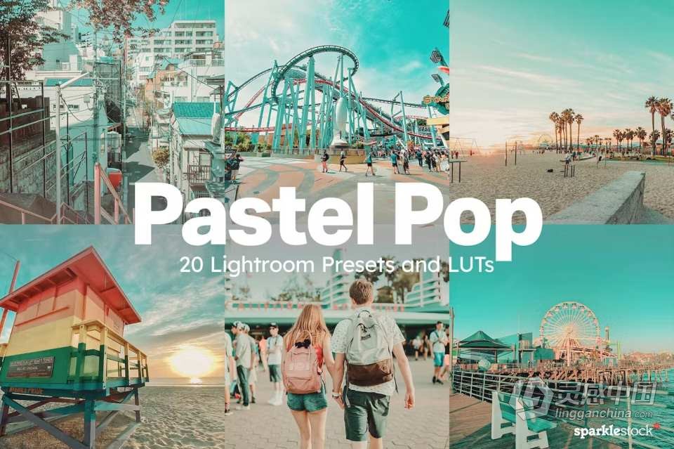 20款时尚流行淡雅清新粉彩人像Lightroom预设电影调色LUT预设 20 Pastel Pop Lightroom Presets  灵感中国网 www.lingganchina.com