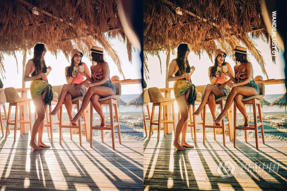 20款夏日海滩派对冲浪旅拍人像Lightroom预设电影调色LUT预设 20 Spring Break Lightroom Presets and LUTs  灵感中国网 www.lingganchina.com