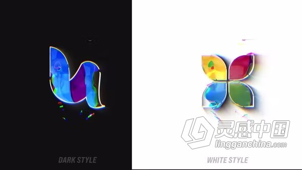 PR模板-简约飞溅流体LOGO演绎动画视频片头PR模板下载  灵感中国网 www.lingganchina.com