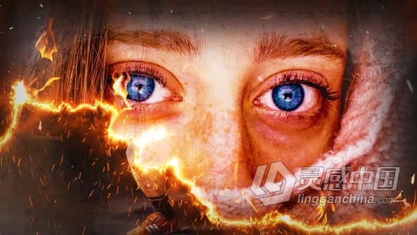 带蒙版Alpha通道10个火焰燃烧过渡-转场视频素材下载  灵感中国网 www.lingganchina.com
