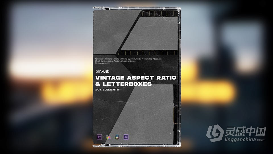 4K胶片边框抖动动画图片视频素材Vintage Aspect Ration Letterboxes  灵感中国网 www.lingganchina.com