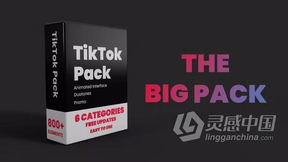 AE模板-tiktok抖音视频制作推广包装素材AE模板下载  灵感中国网 www.lingganchina.com