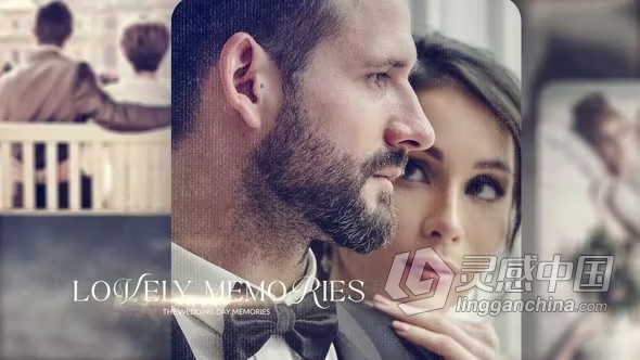 AE模板-唯美遮罩浪漫婚礼视频相册AE模板下载  灵感中国网 www.lingganchina.com