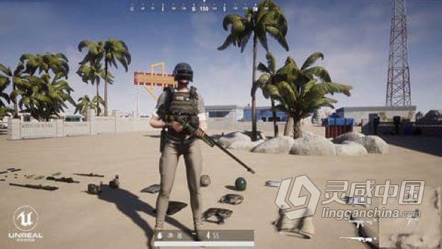 Unreal Engine大逃杀游戏蓝图设计完整制作训练视频教程  灵感中国网 www.lingganchina.com