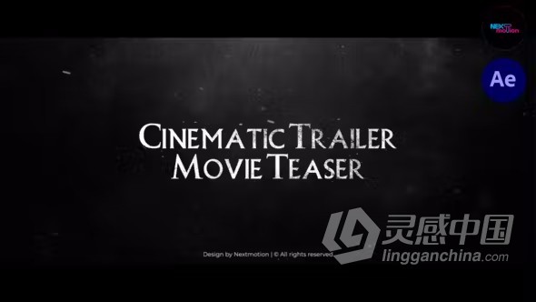 AE模板-金属标题黑色烟雾升起悬疑动作电影预告片AE模板下载  灵感中国网 www.lingganchina.com