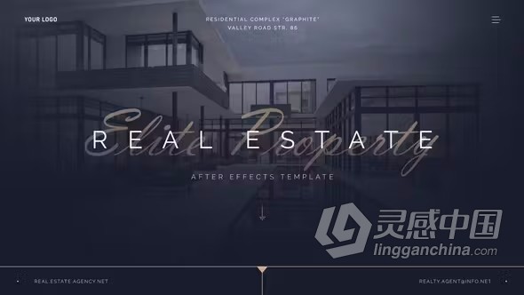 AE模板-房地产精英物业宣传介绍豪华酒店推广视频AE模板下载  灵感中国网 www.lingganchina.com