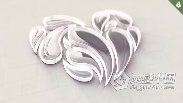 AE模板-玻璃材质效果LOGO动画视频片头AE模板下载  灵感中国网 www.lingganchina.com