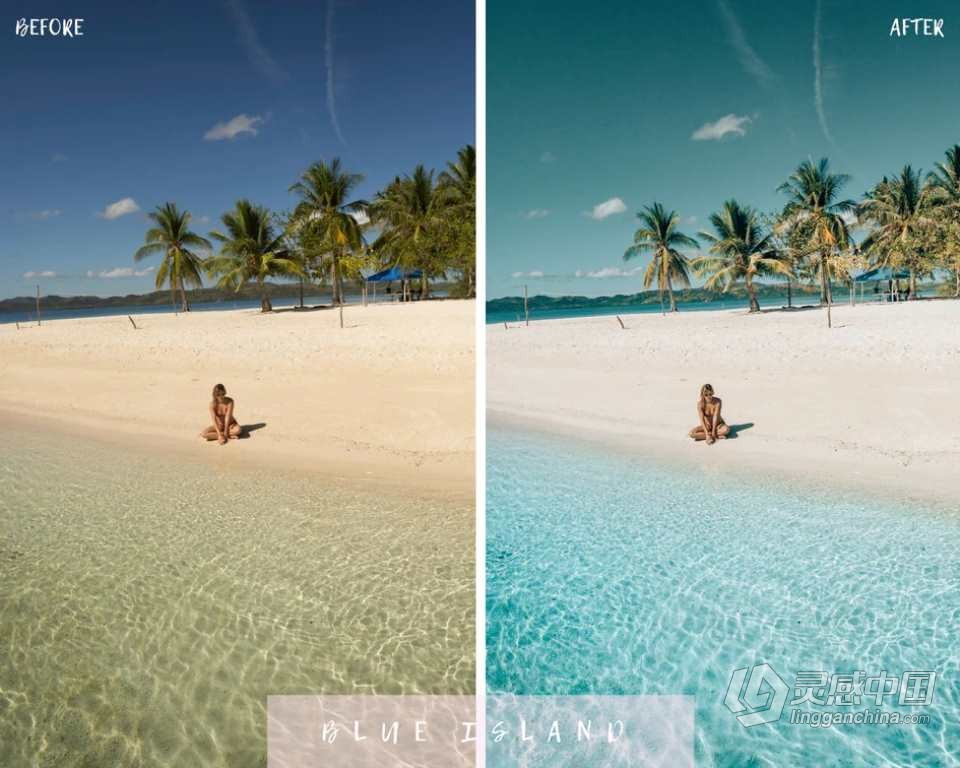 油管大神Haylsa &amp; Kyle旅拍INS风光人像lr预设 Haylsa-Philippines Presets  灵感中国网 www.lingganchina.com