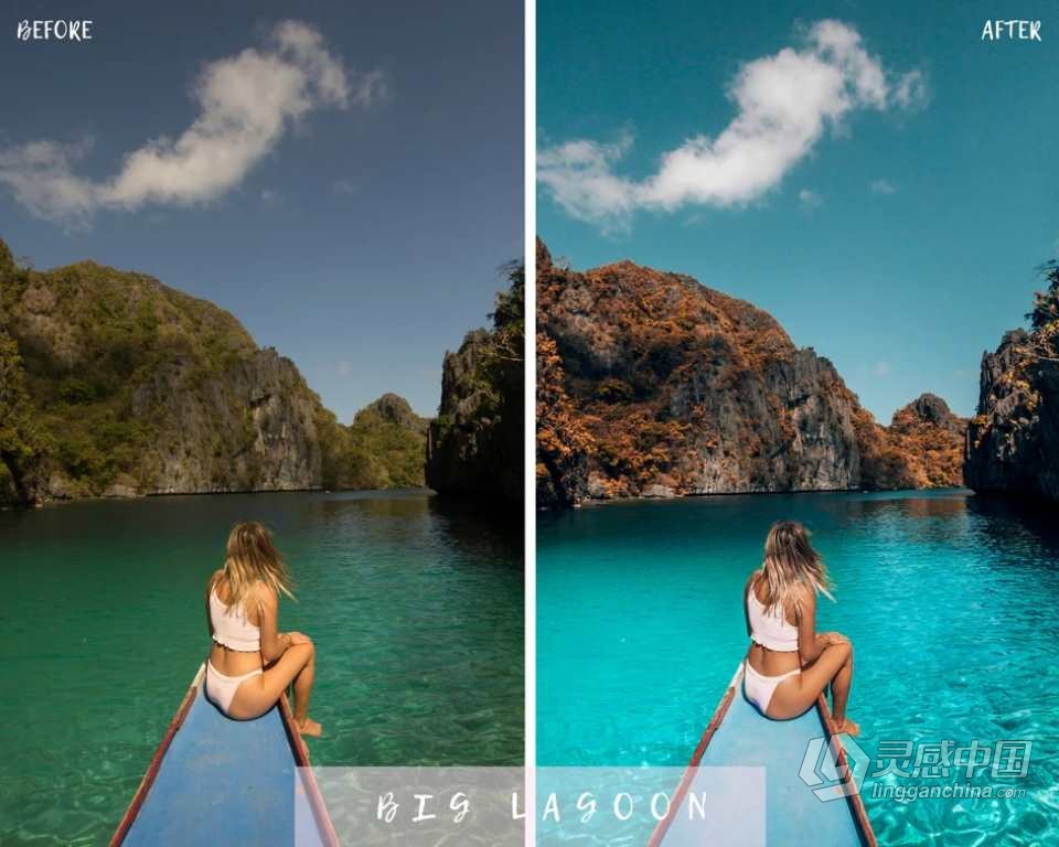 油管大神Haylsa &amp; Kyle旅拍INS风光人像lr预设 Haylsa-Philippines Presets  灵感中国网 www.lingganchina.com