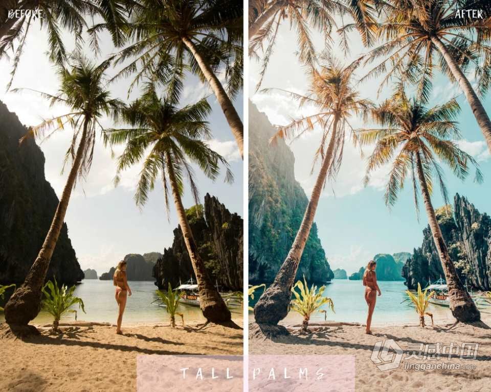 油管大神Haylsa &amp; Kyle旅拍INS风光人像lr预设 Haylsa-Philippines Presets  灵感中国网 www.lingganchina.com