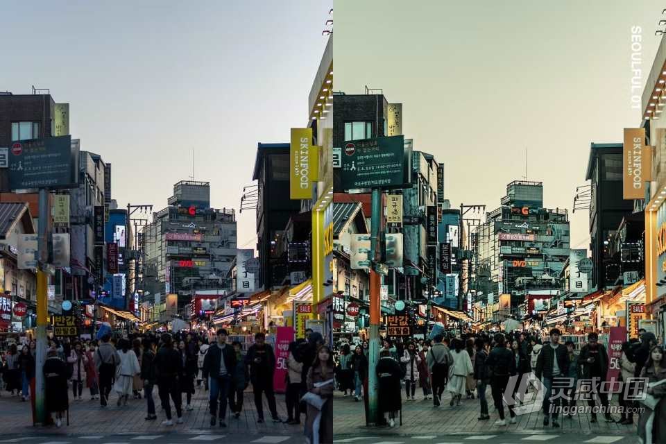 韩国首尔城市街拍清新胶片Lightroom预设及视频调色LUT预设  灵感中国网 www.lingganchina.com