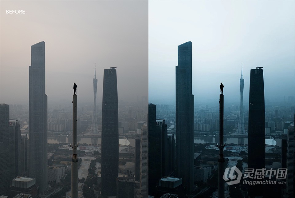 未来城市电影科技感Lightroom预设 Urbexmode -CYBER 2077 PACK  灵感中国网 www.lingganchina.com