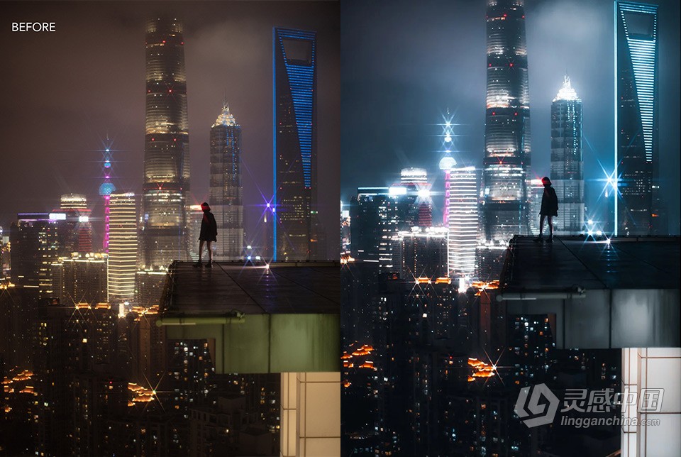 未来城市电影科技感Lightroom预设 Urbexmode -CYBER 2077 PACK  灵感中国网 www.lingganchina.com