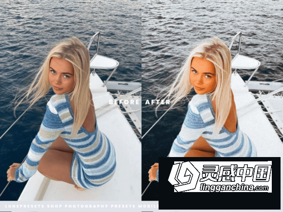 Insta海边蓝绿调调色滤镜LR预设 Seaside Tones Lightroom Presets  灵感中国网 www.lingganchina.com
