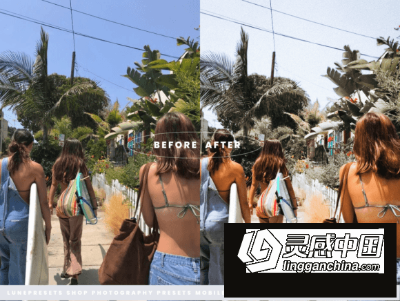 Insta海边蓝绿调调色滤镜LR预设 Seaside Tones Lightroom Presets  灵感中国网 www.lingganchina.com