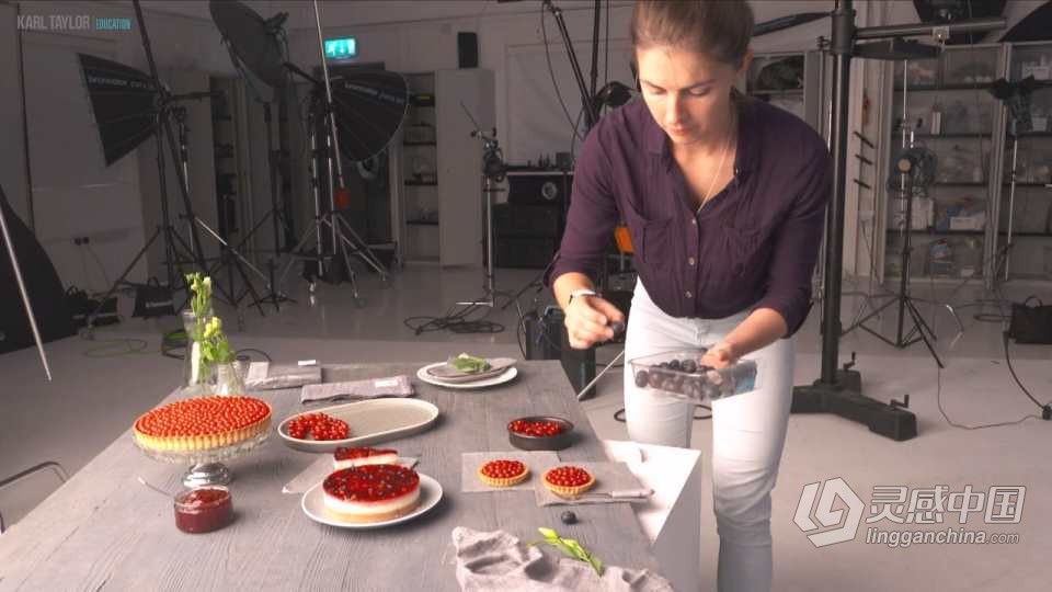 卡尔·泰勒 Karl Taylor 如何拍摄蛋糕和馅饼美食布光 中英字幕  灵感中国网 www.lingganchina.com