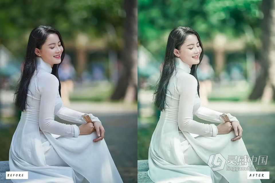 浓郁绿色胶片人像Lightroom预设 Rich Green Premium Lightroom Presets  灵感中国网 www.lingganchina.com
