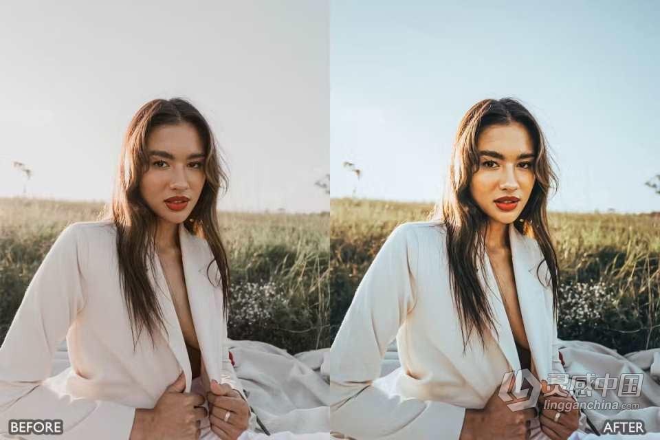 夏日日落胶片人像修饰Lightroom预设 Lightroom Sunset Presets  灵感中国网 www.lingganchina.com