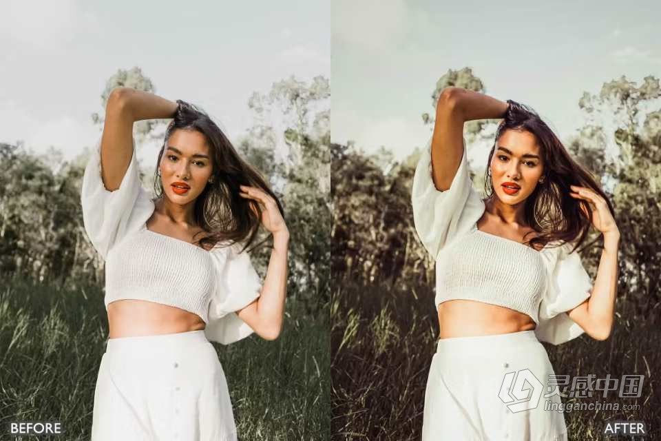 夏日日落胶片人像修饰Lightroom预设 Lightroom Sunset Presets  灵感中国网 www.lingganchina.com