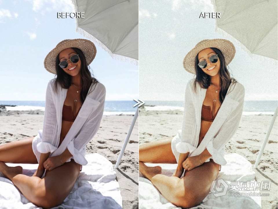 颗粒感电影胶卷Lightroom预设 Film Grain VINTAGE SUMMER Presets  灵感中国网 www.lingganchina.com