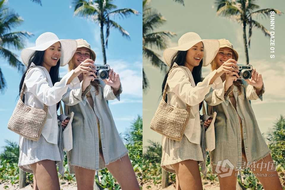 温暖胶片人像AI人工智能Lightroom预设及电影视频调色LUT预设  灵感中国网 www.lingganchina.com