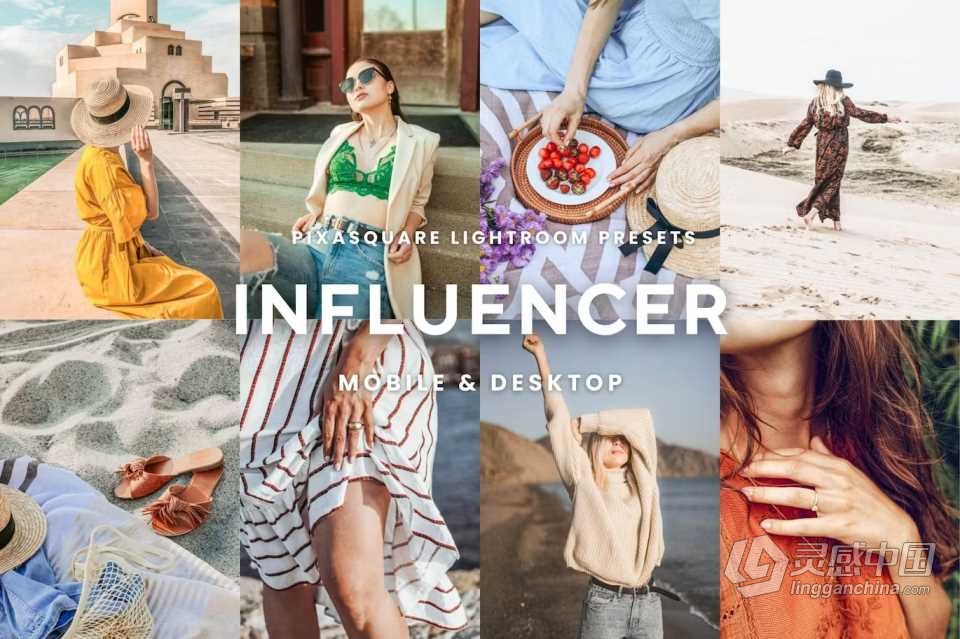 INS明亮风格人像Lightroom预设 Influencer Bright Lightroom Presets  灵感中国网 www.lingganchina.com