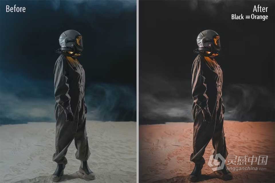 黑暗橙色调电影人像Lightroom预设 Black and Orange Presets  灵感中国网 www.lingganchina.com