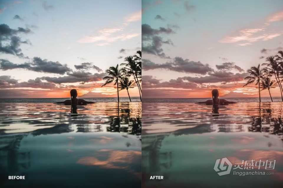 梦幻日落人像摄影Lightroom预设 Sunset Lightroom Presets  灵感中国网 www.lingganchina.com
