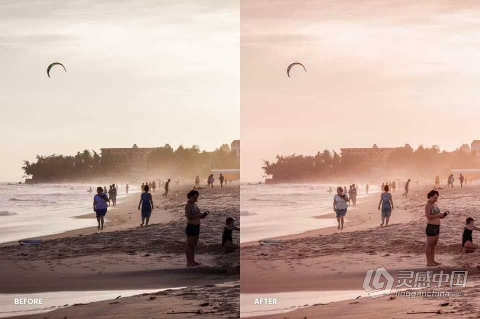 梦幻日落人像摄影Lightroom预设 Sunset Lightroom Presets  灵感中国网 www.lingganchina.com
