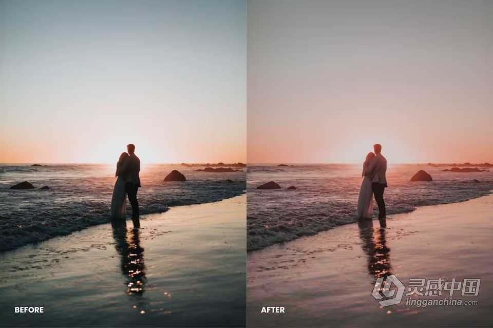 梦幻日落人像摄影Lightroom预设 Sunset Lightroom Presets  灵感中国网 www.lingganchina.com