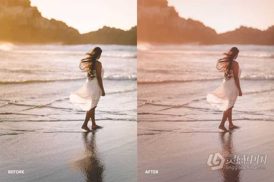 梦幻日落人像摄影Lightroom预设 Sunset Lightroom Presets  灵感中国网 www.lingganchina.com