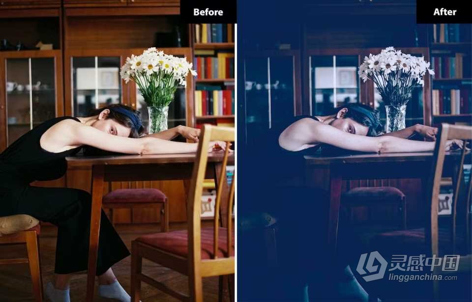 蓝调情绪电影人像Lightroom预设 Warm Blue Lightroom Presets  灵感中国网 www.lingganchina.com