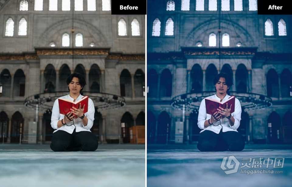 蓝调情绪电影人像Lightroom预设 Warm Blue Lightroom Presets  灵感中国网 www.lingganchina.com