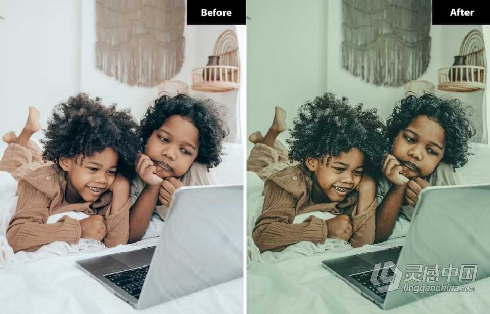 家庭儿童电影人像Lightroom预设 6 Child Lightroom Presets  灵感中国网 www.lingganchina.com