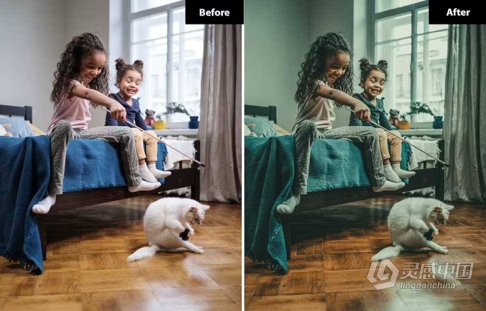 家庭儿童电影人像Lightroom预设 6 Child Lightroom Presets  灵感中国网 www.lingganchina.com