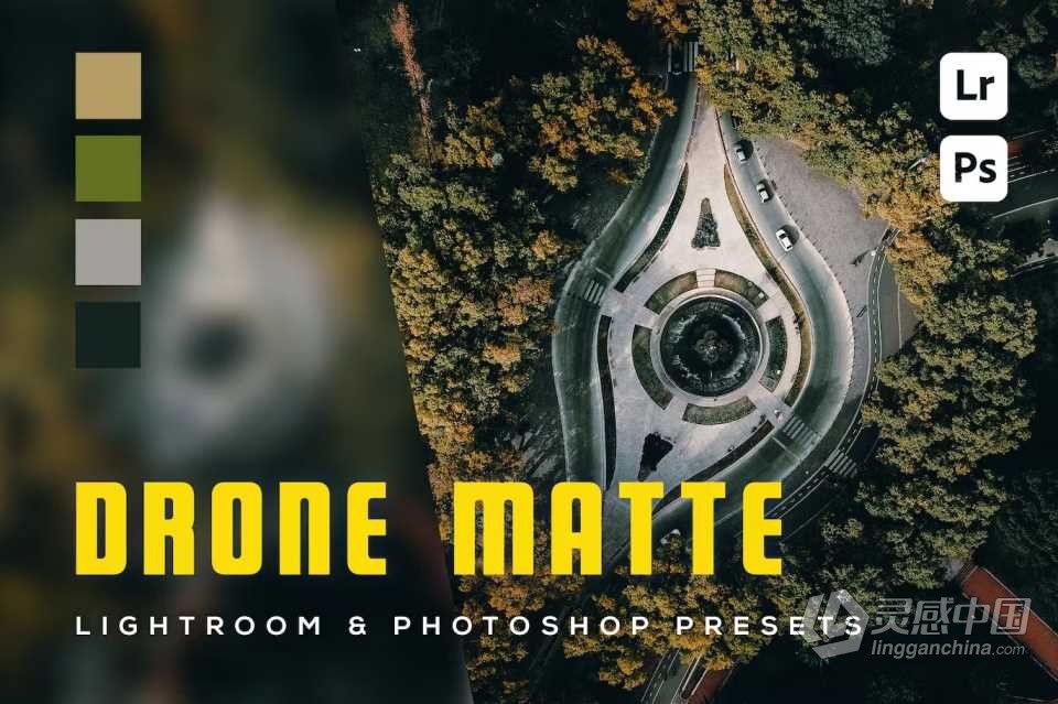 大疆无人机电影风光Lightroom预设 6 Drone Matte Lightroom Presets  灵感中国社区 www.lingganchina.com