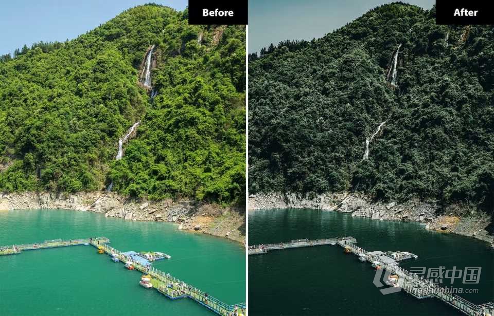 大疆无人机电影风光Lightroom预设 6 Drone Matte Lightroom Presets  灵感中国网 www.lingganchina.com