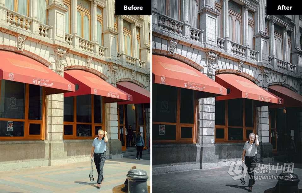 巴黎城市街拍电影人像Lightroom预设  Black Paris Preset Lightroom  灵感中国网 www.lingganchina.com