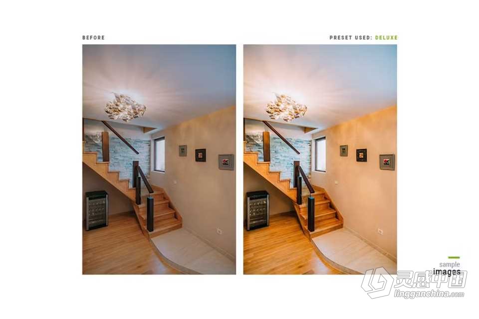 完美室内摄影后期调色Lightroom预设 Interior Design – Actions &amp; Presets  灵感中国网 www.lingganchina.com