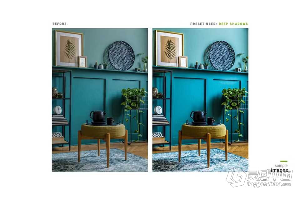 完美室内摄影后期调色Lightroom预设 Interior Design – Actions &amp; Presets  灵感中国网 www.lingganchina.com
