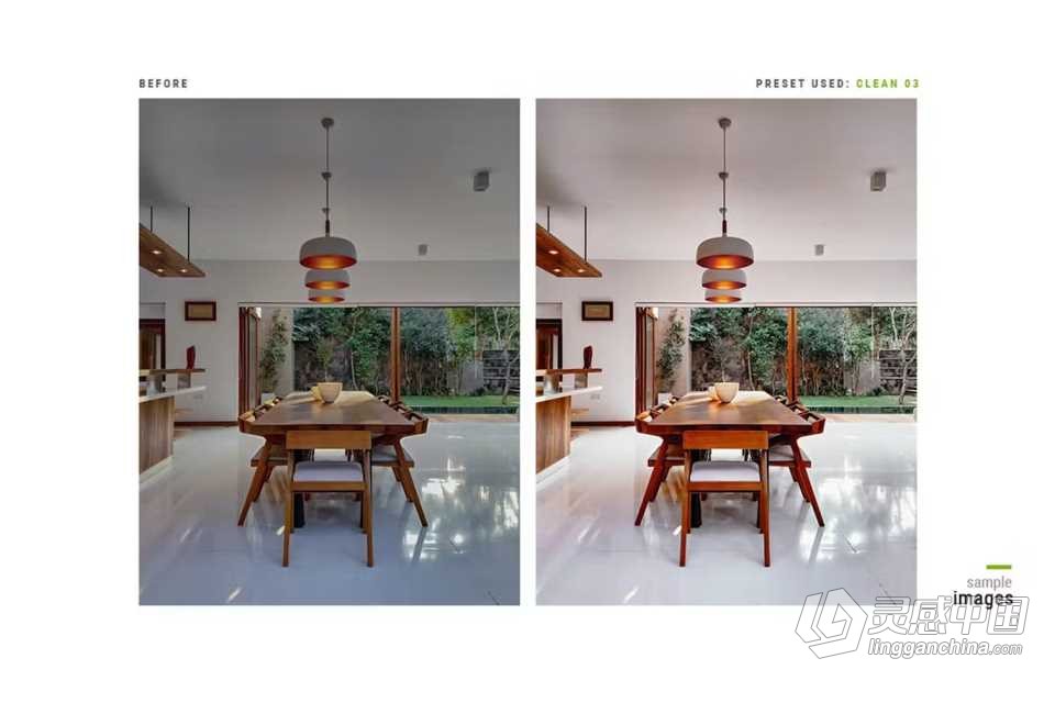 完美室内摄影后期调色Lightroom预设 Interior Design – Actions &amp; Presets  灵感中国网 www.lingganchina.com