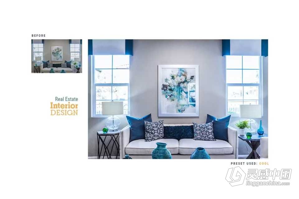 完美室内摄影后期调色Lightroom预设 Interior Design – Actions &amp; Presets  灵感中国网 www.lingganchina.com