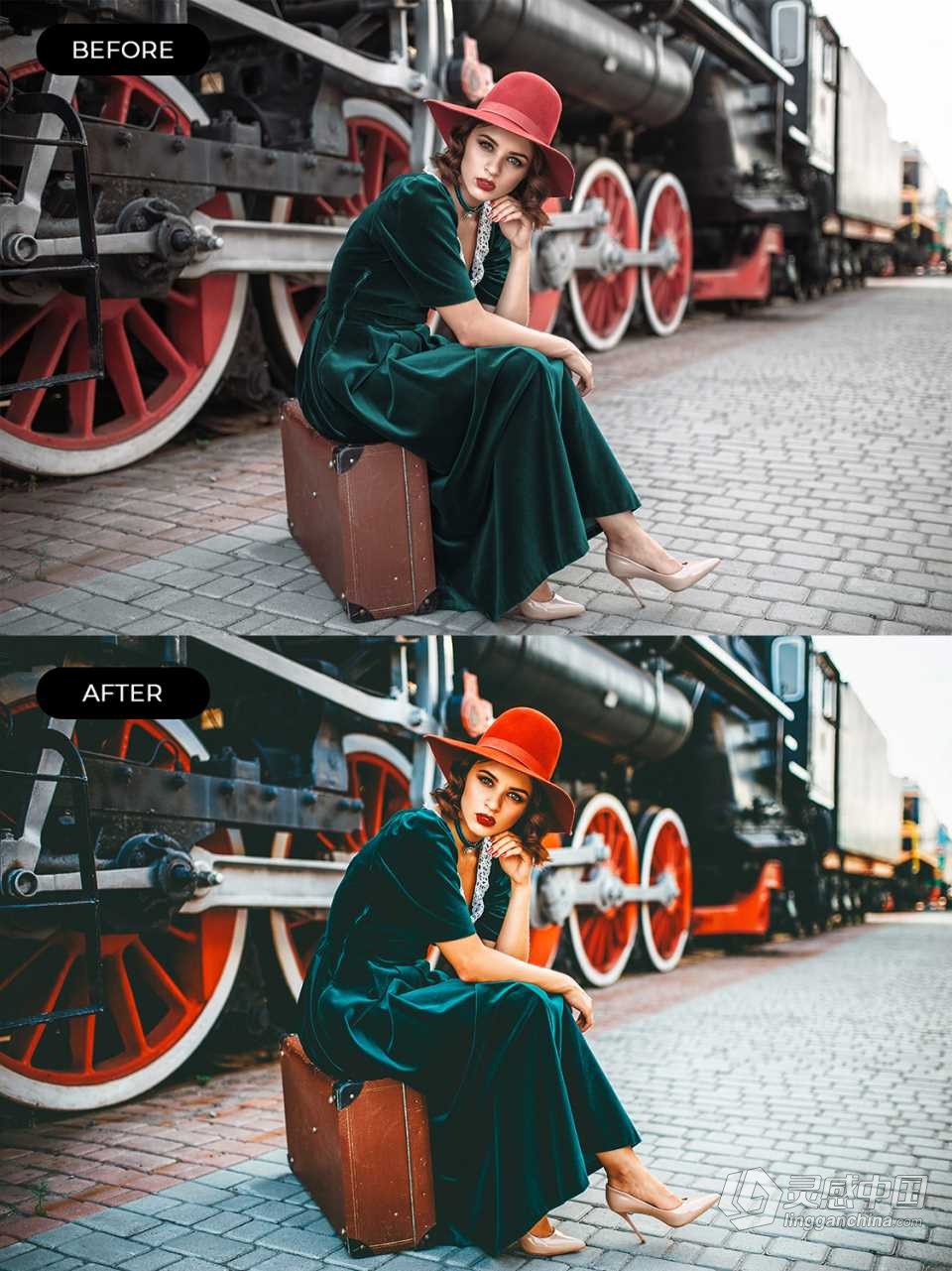 高端电影胶片人像Lightroom预设 10 Cinematic Lightroom Presets  灵感中国网 www.lingganchina.com