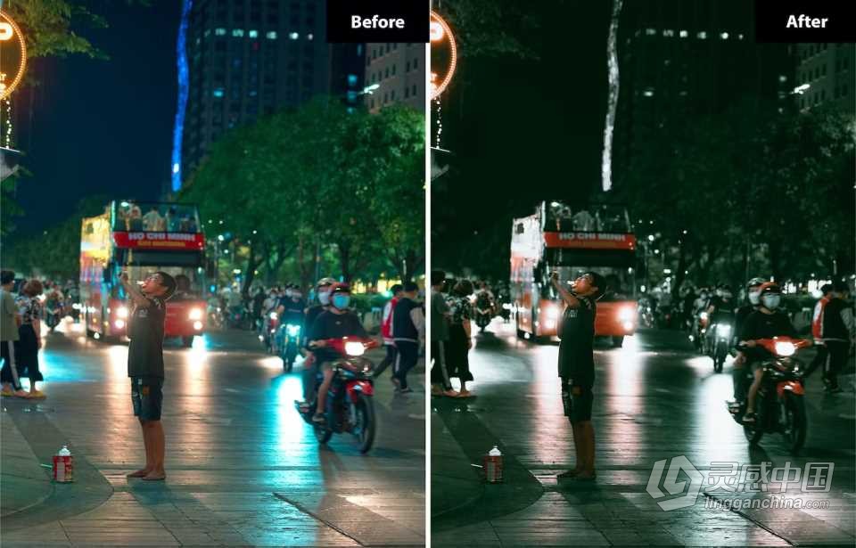 城市夜景扫街电影风光LR预设 Night Stree Lightroom Presets  灵感中国网 www.lingganchina.com