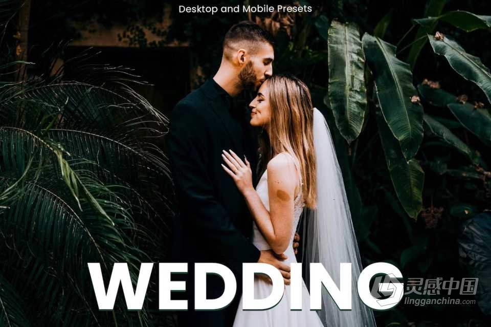 旅拍电影婚礼调色Lightroom预设 Wedding–Desktop and Mobile Presets  灵感中国网 www.lingganchina.com